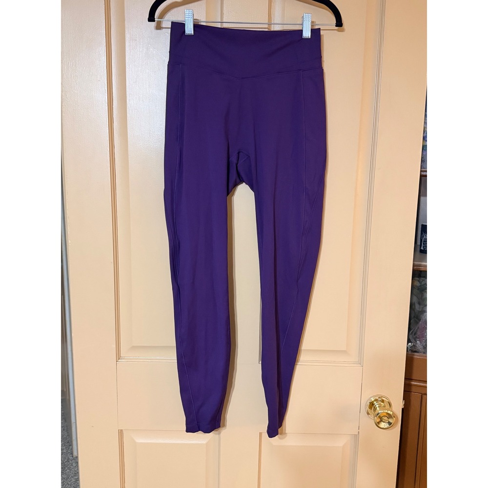 Buffbunny Collection Purple High Rise Athletic Leggings Womens XL Pockets Yoga